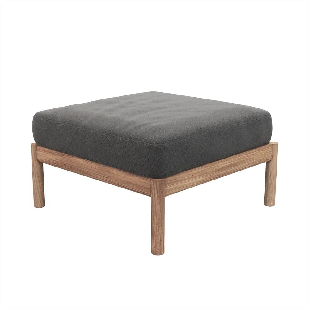 Skagerak, Tradition Fußhocker Holzkohle/Teak