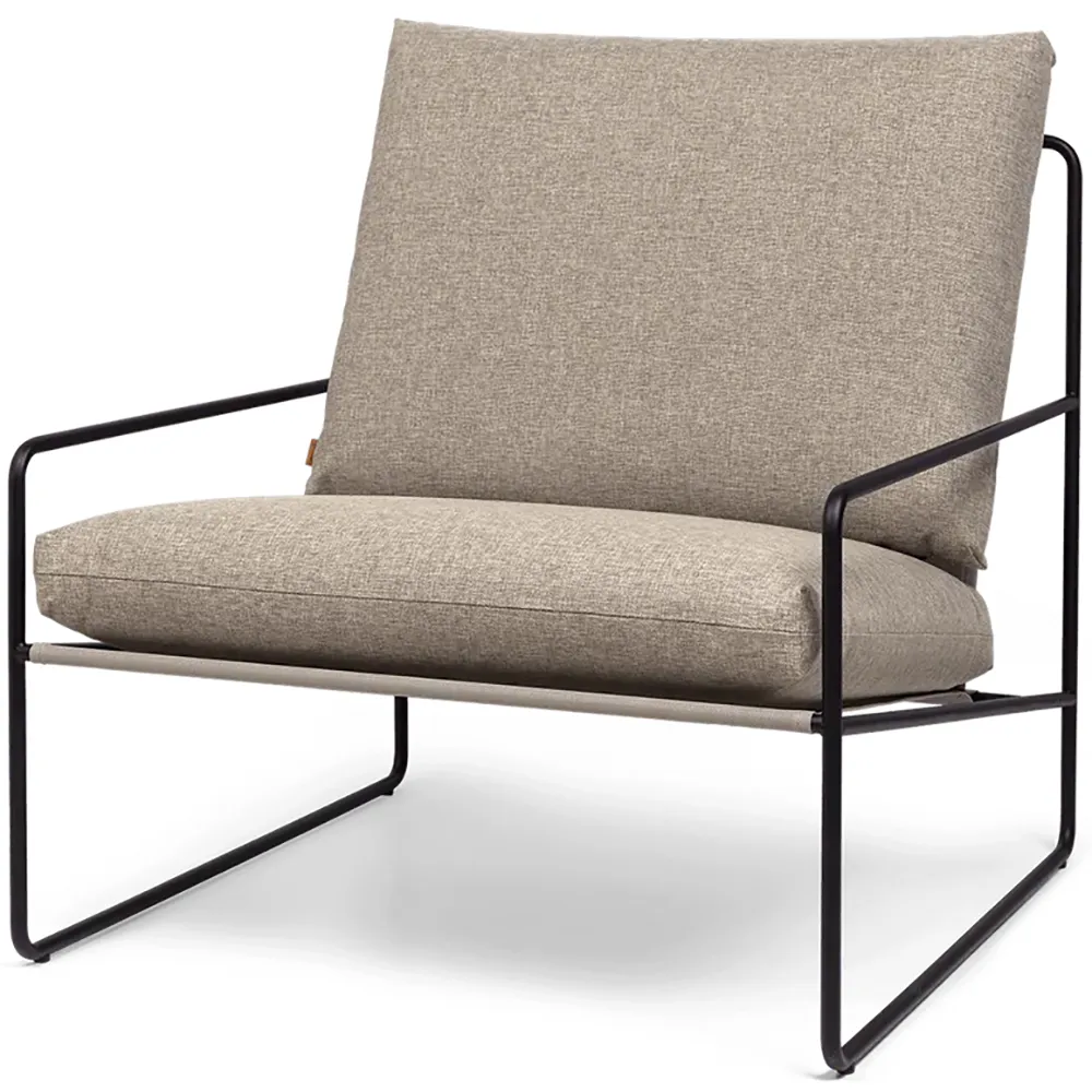 Ferm Living, Desert Sessel Black/Dark Sand