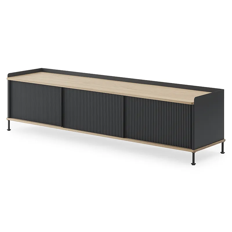 Muuto, Enfold Anrichte 186 x 45 cm - oiled oak Anthracite Black