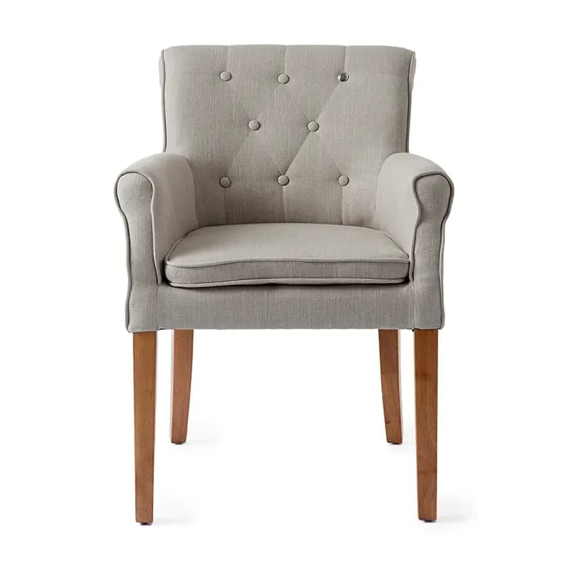 Riviera Maison, La Scala stuhl mit armlehne Linen flax