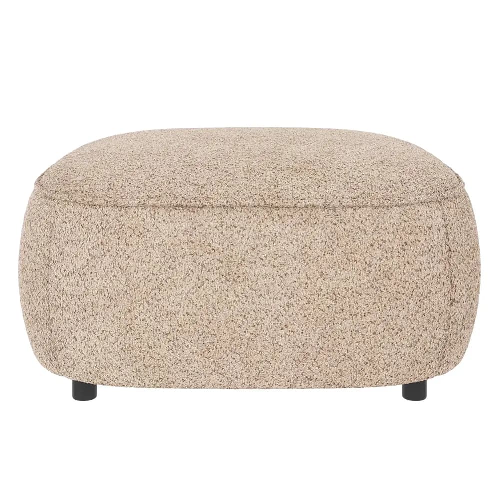 Rowico Home, Norris Fußhocker hellbeiger Stoff Anna hellbeige