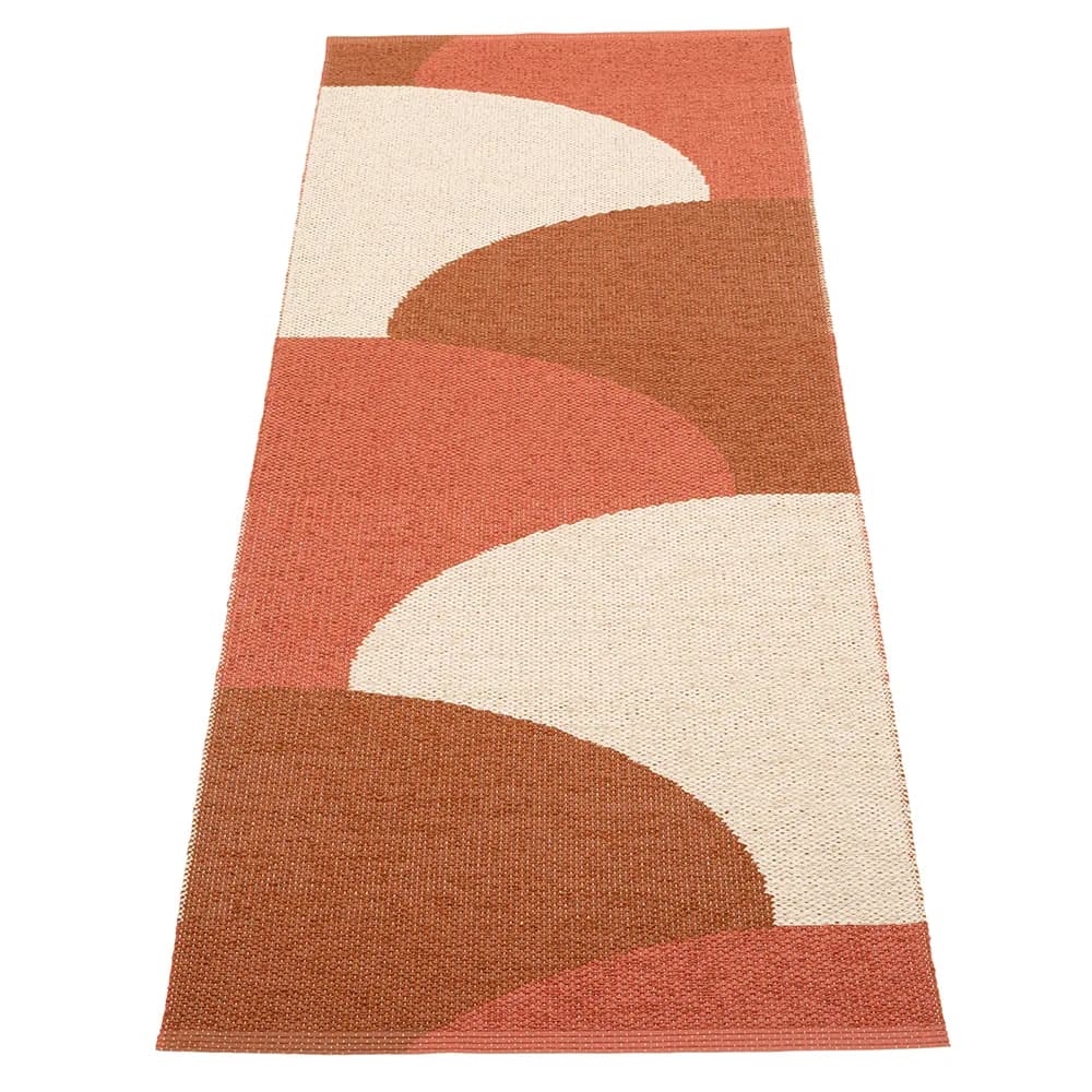 Pappelina, Hill teppich Brick/Rust/Cream 70 x 180cm