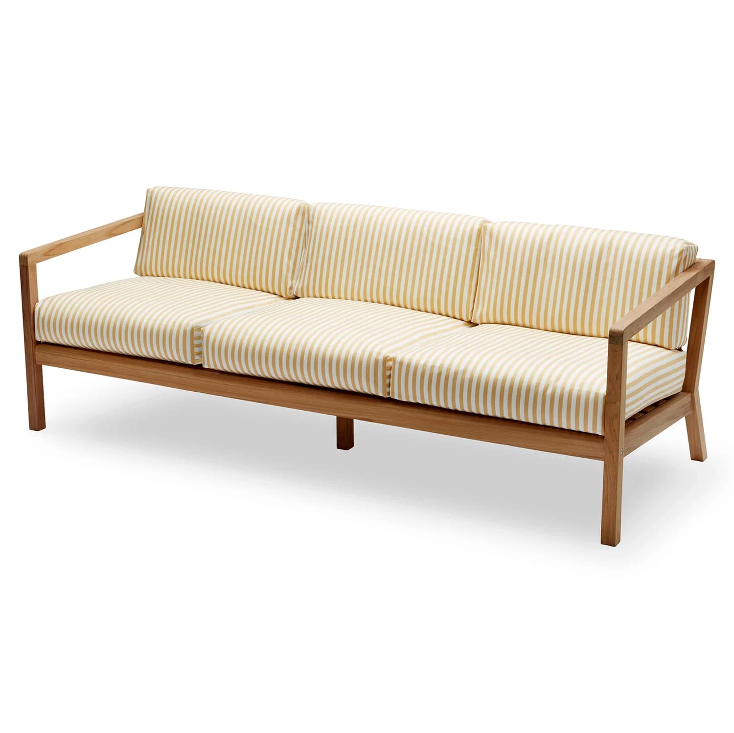 Skagerak, Virkelyst 3 Sitzer Sofa Golden Yellow Stripe Teak