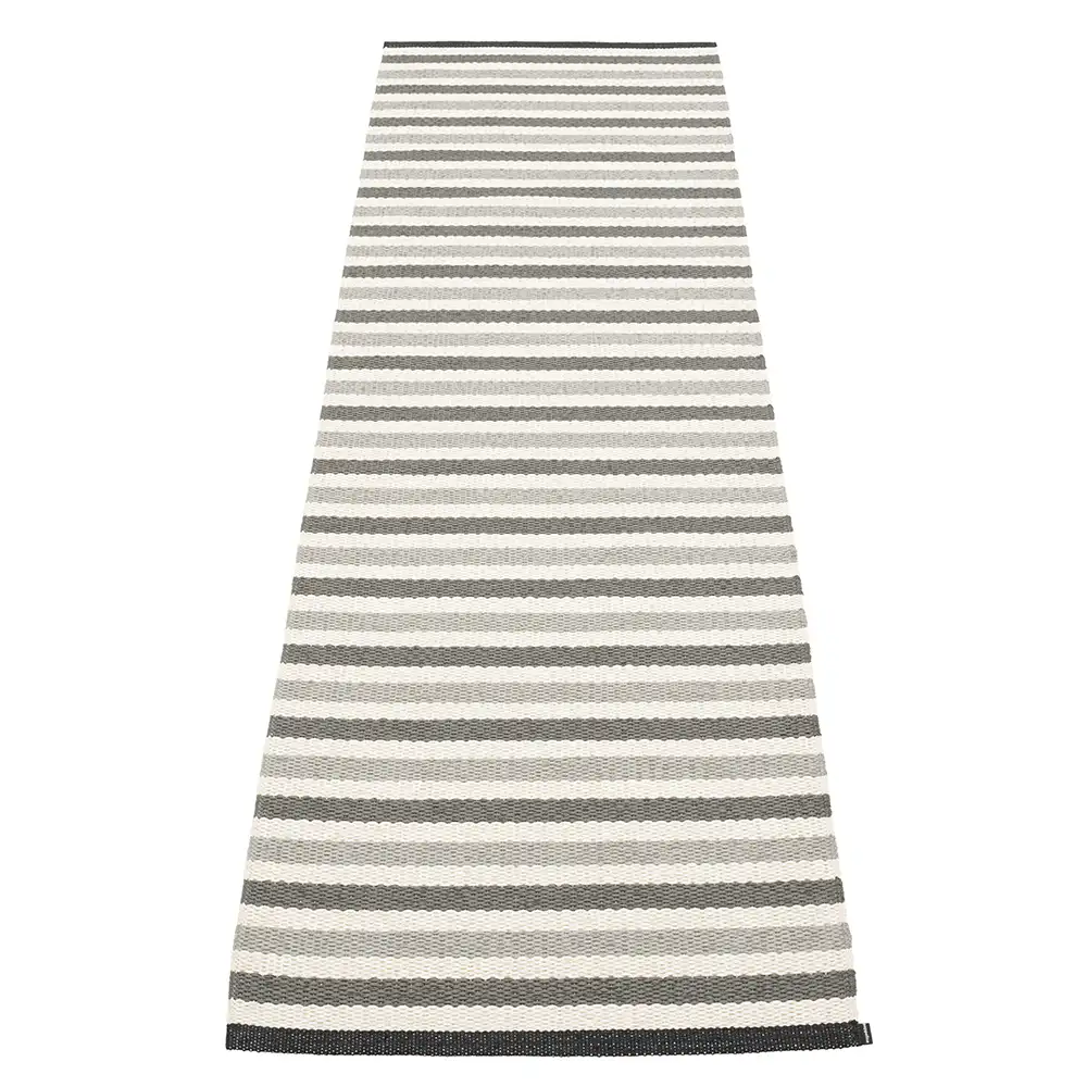 Pappelina, Teo Teppich 70x240 cm Warm Grey/Charcoal/Vanilla