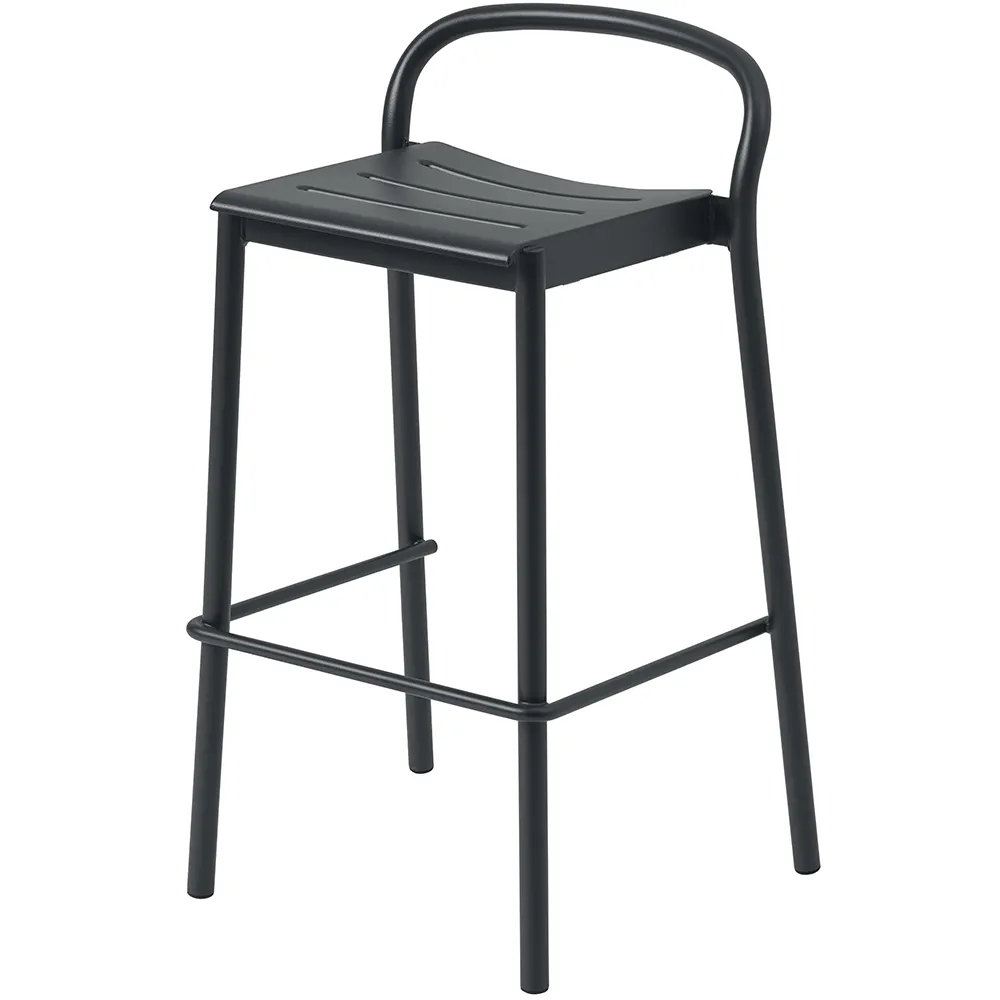 Muuto, Linear Steel Barhocker Anthracite Black