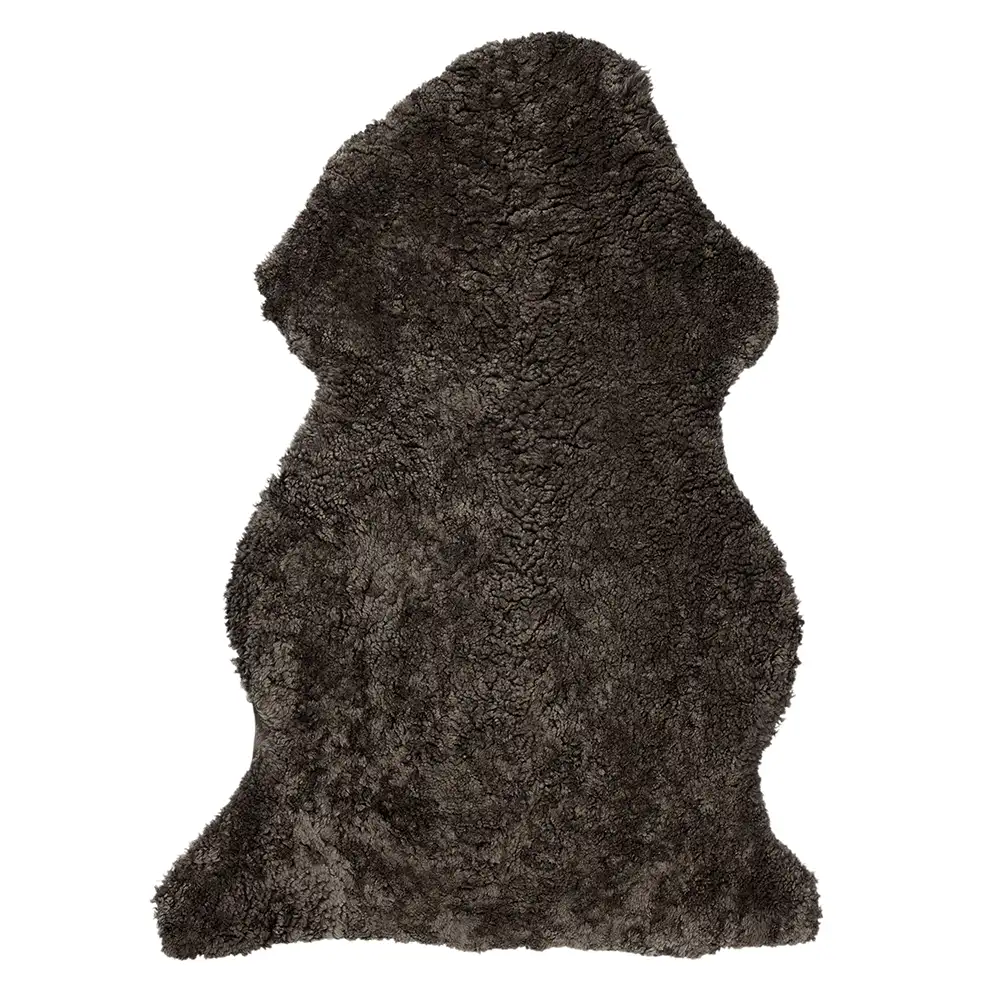 Skinnwille, Curly Schafsfell 60x95 cm Dunkelbraun