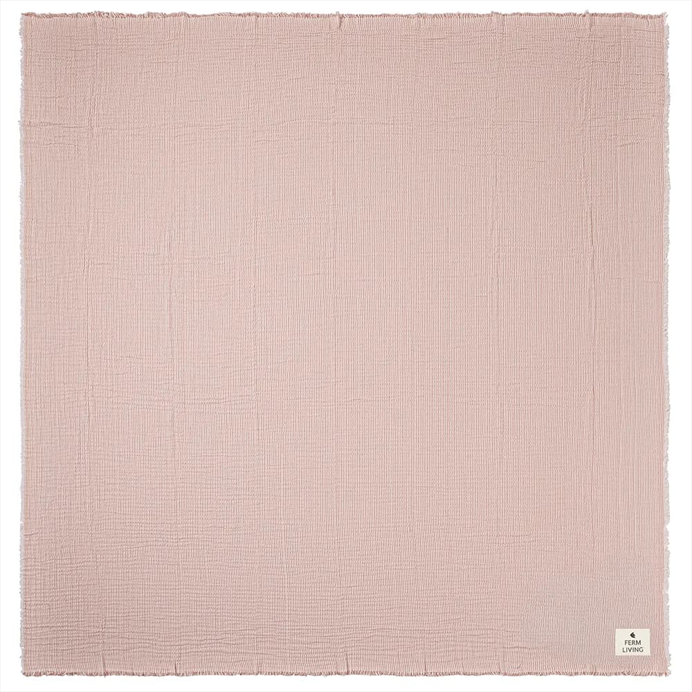 ferm LIVING - Fino Tagesdecke Terracotta/Off-White