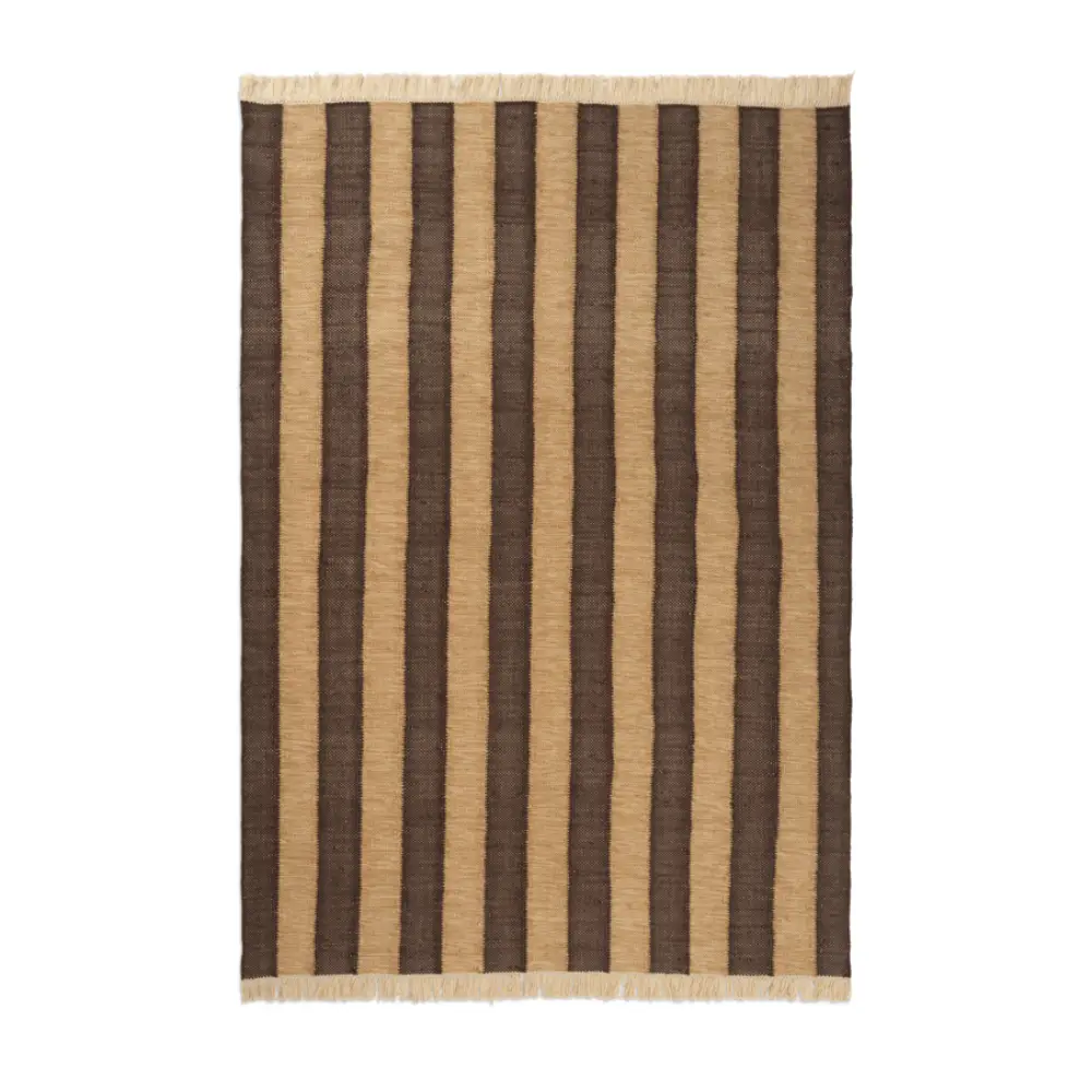 Ferm Living, Ives Teppich 140x200 cm - Hellbraun/Schokolade