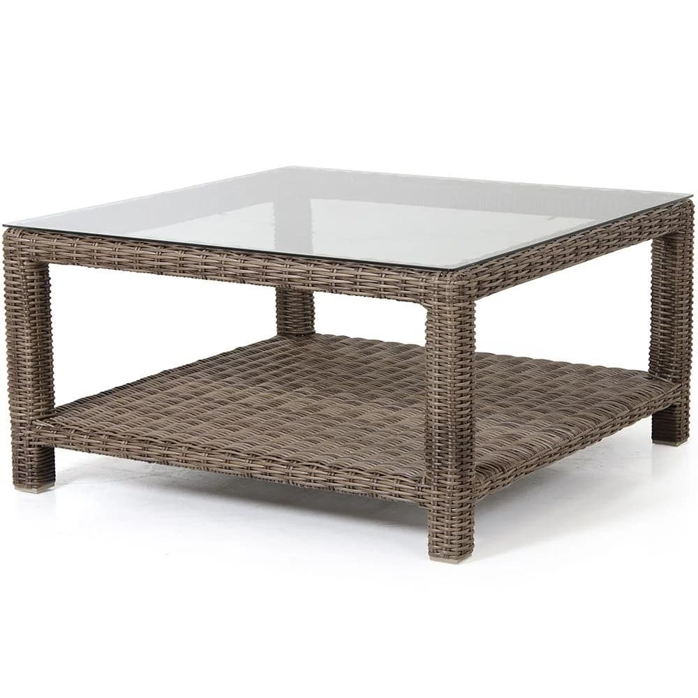 Brafab, Ninja Couchtisch 90x90 cm Rustikal Kunststoff Rattan