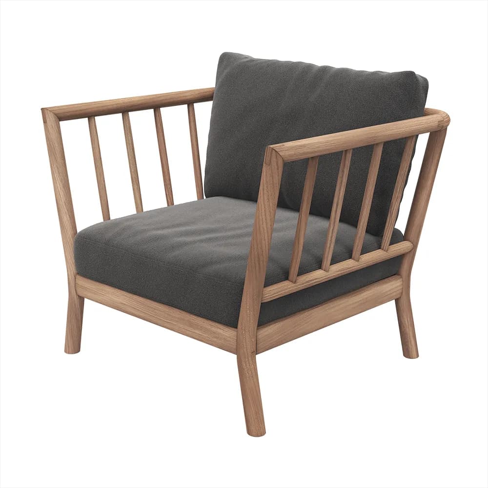 Skagerak, Tradition Sessel Holzkohle / Teak