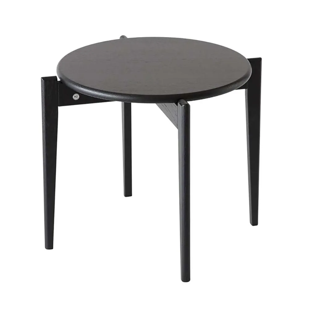 Oscarssons Möbel, Tilia Couchtisch Ø51 cm Eiche schwarz gebeizt