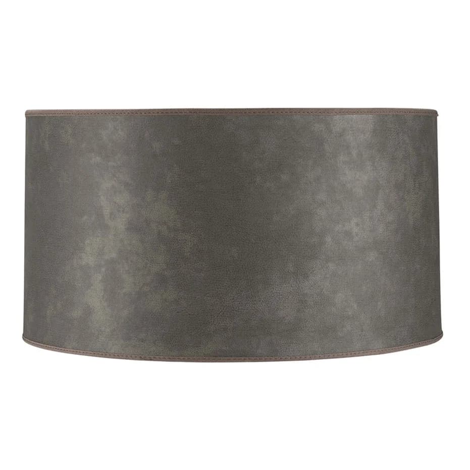 Zylindrischer Lampenschirm leather grey