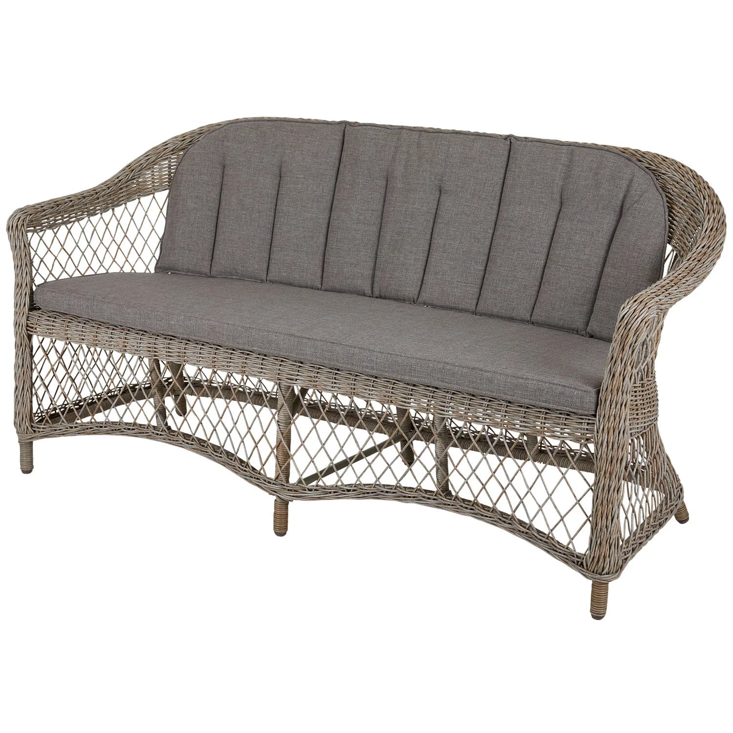 Brafab, Kamomill 2-Sitzer Sofa Rattan inkl. Kissen