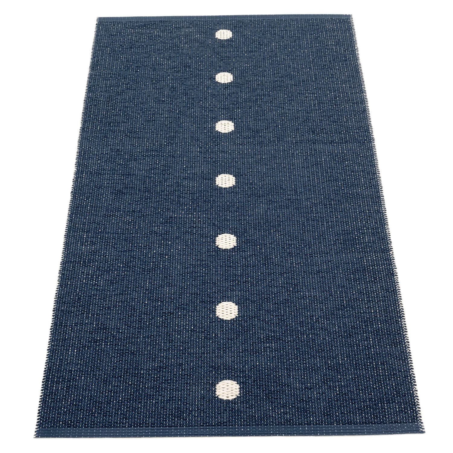 Pappelina, Peg Teppich 70x140 cm dark blue / vanilla