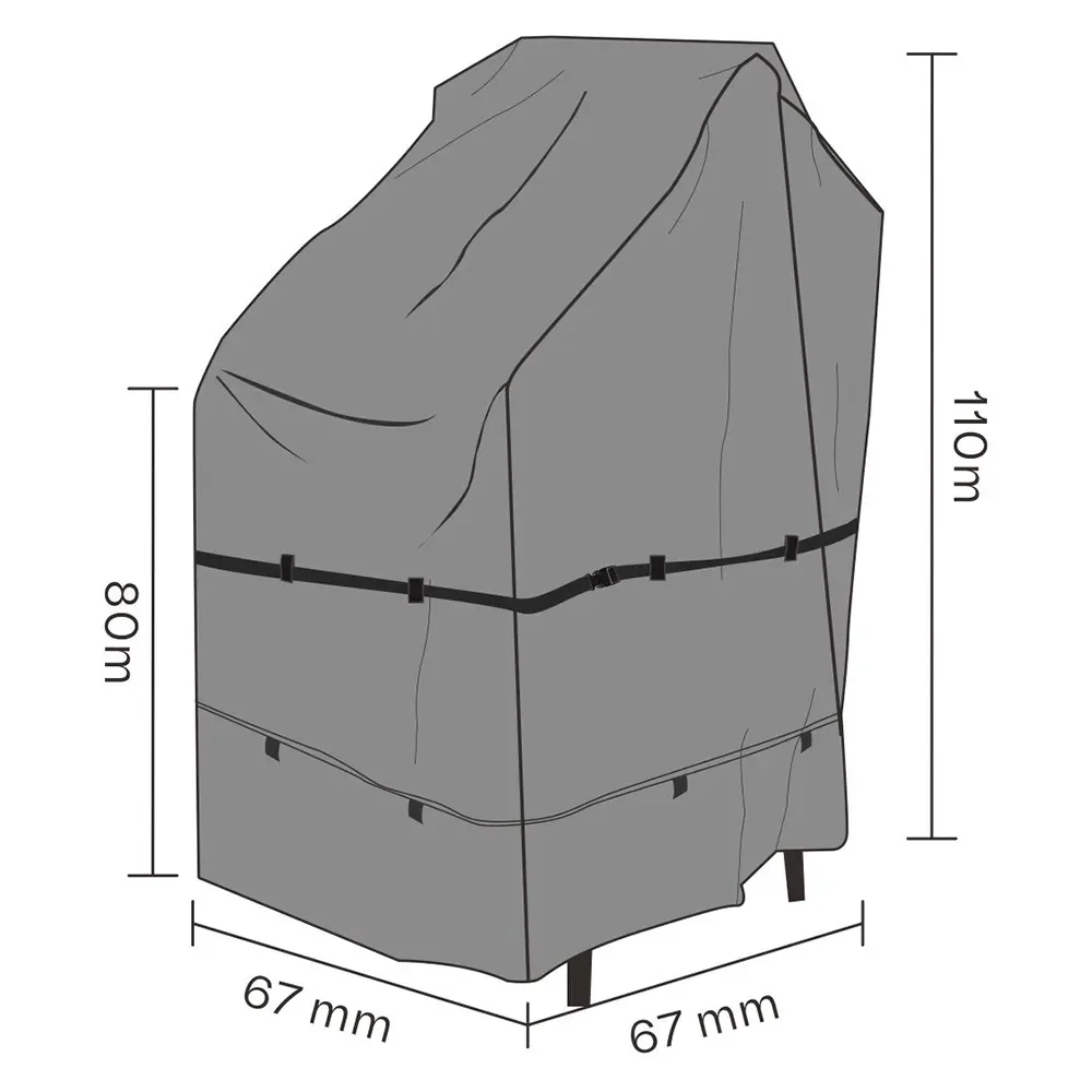 Brafab, Möbelbezug Stapelstuhl 67x80/110 cm Premium