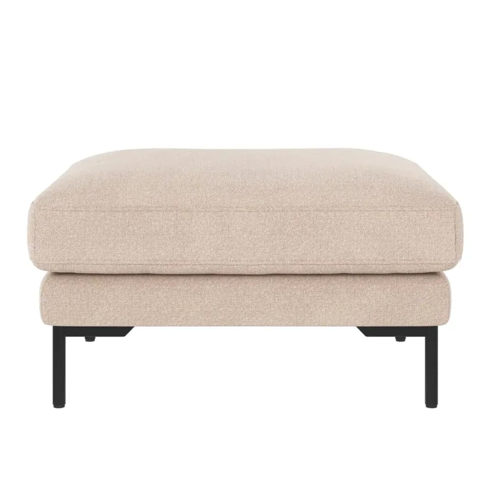 Rowico Home, Corwin Fußhocker Stoff Rita hellbeige