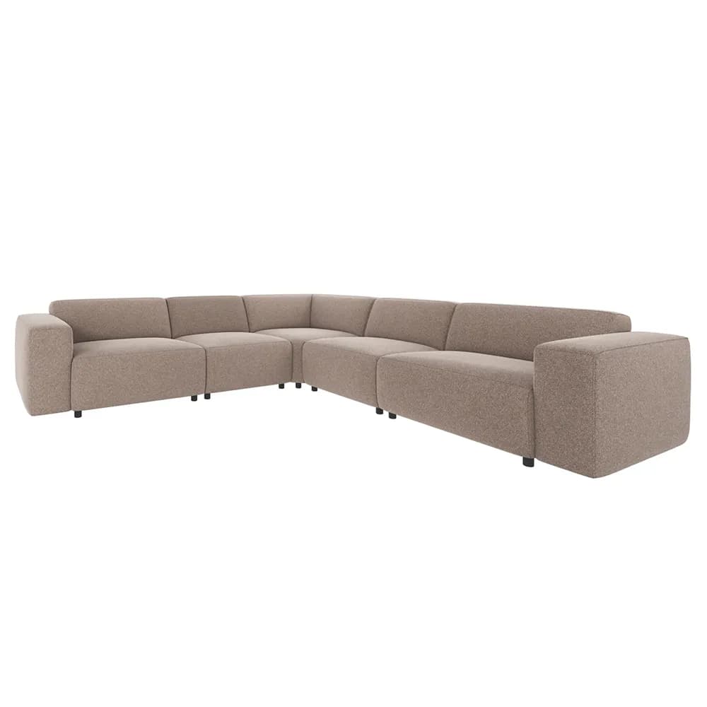 Rowico Home, Willard Ecksofa 3+3-Sitzer Stoff Brenda beige