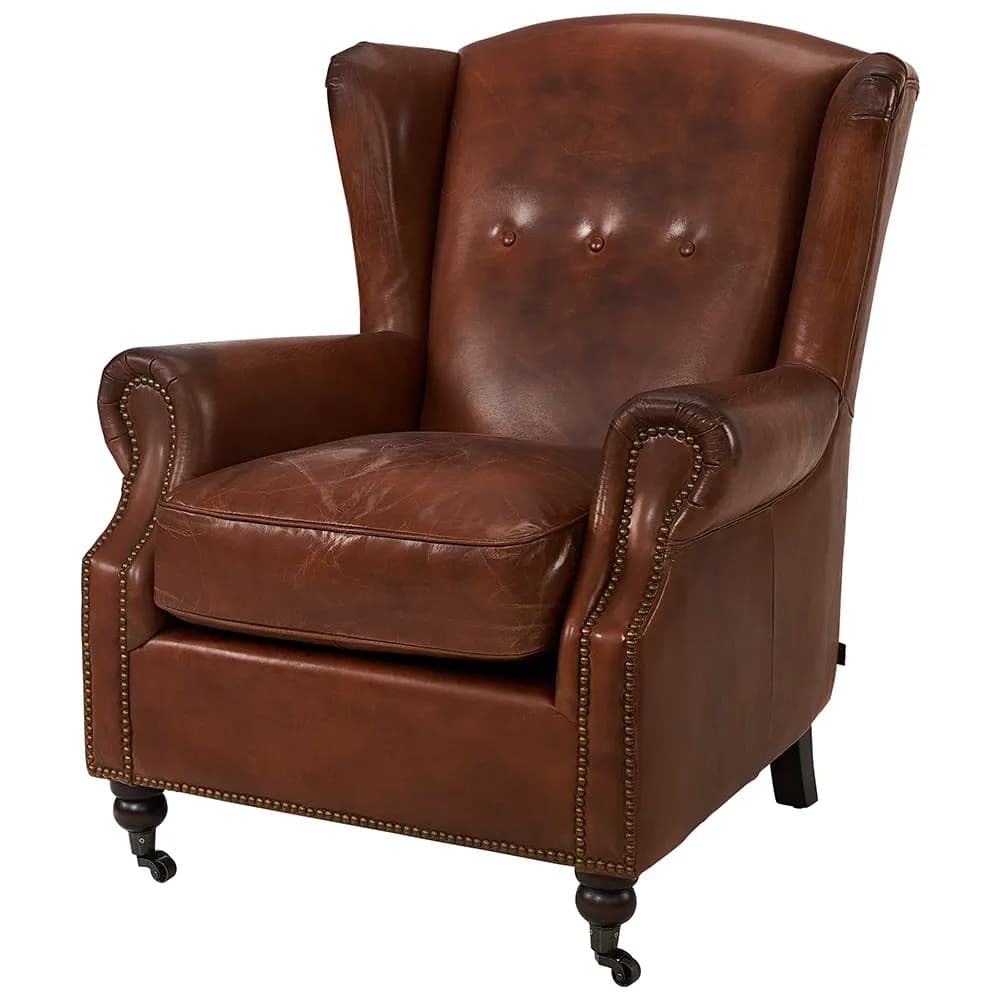 Goslar Sessel Leder vintage brandy