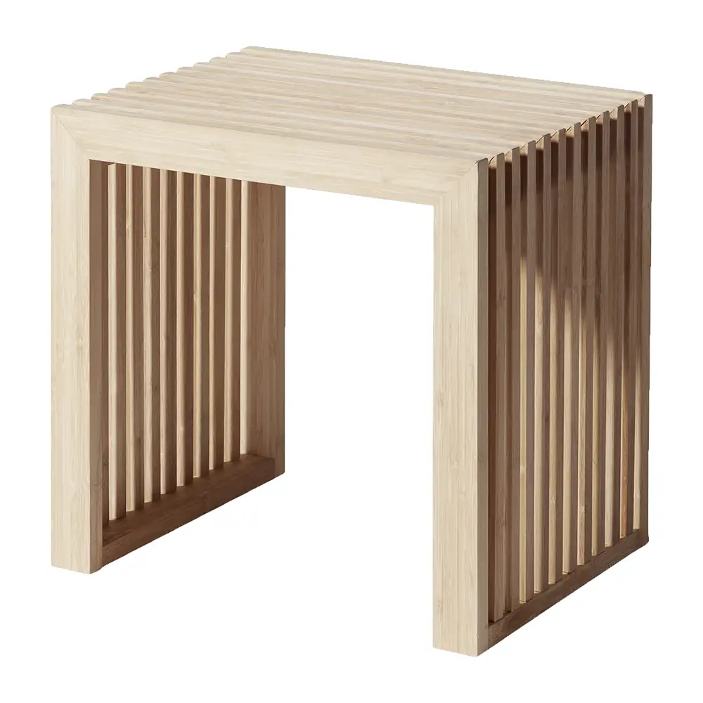 Cinas, Rib hocker/Beistelltisch Bambus