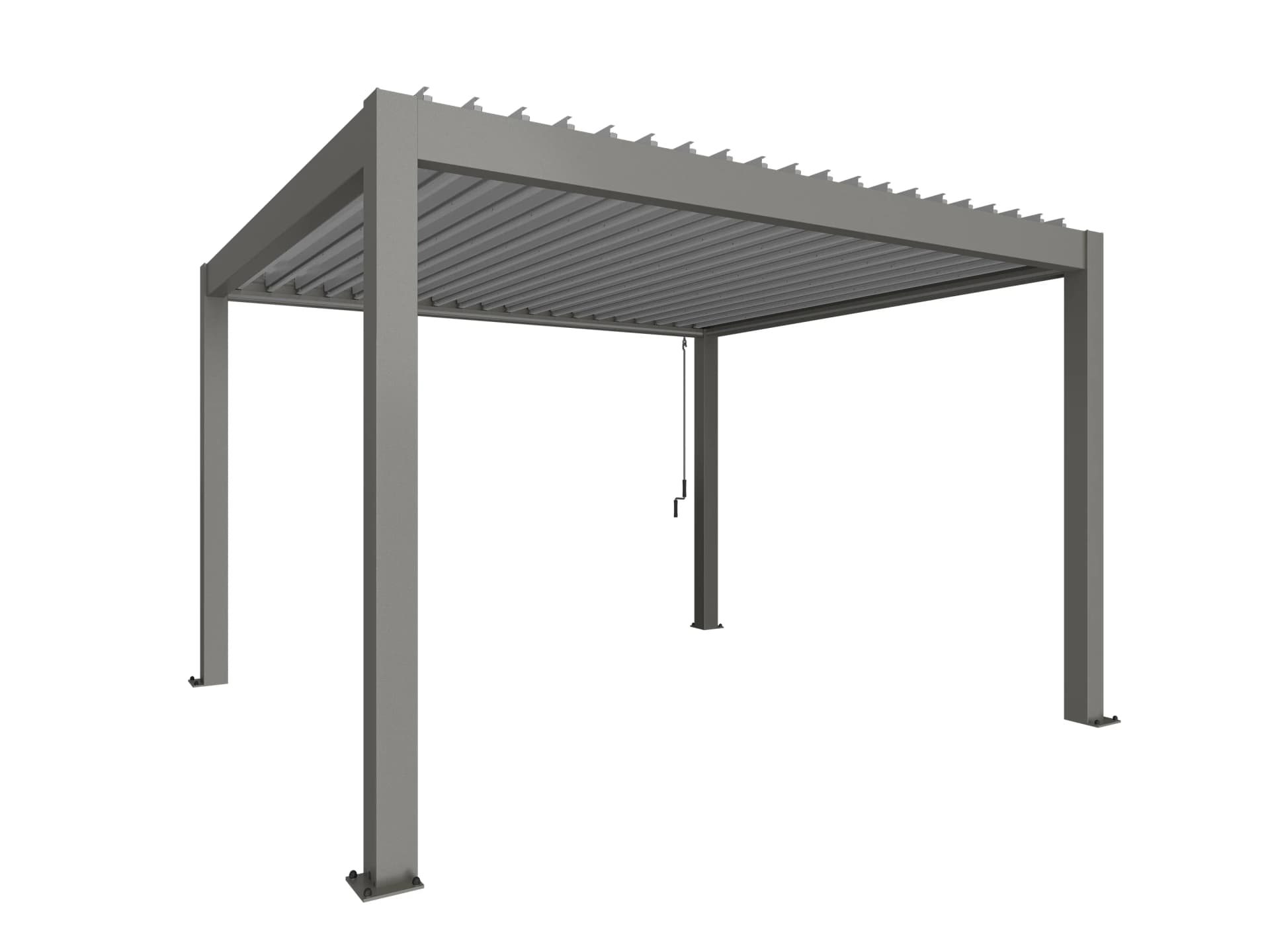 Biohort, Pergola storlek 4 x 3,5 metallic guartz grau/silber