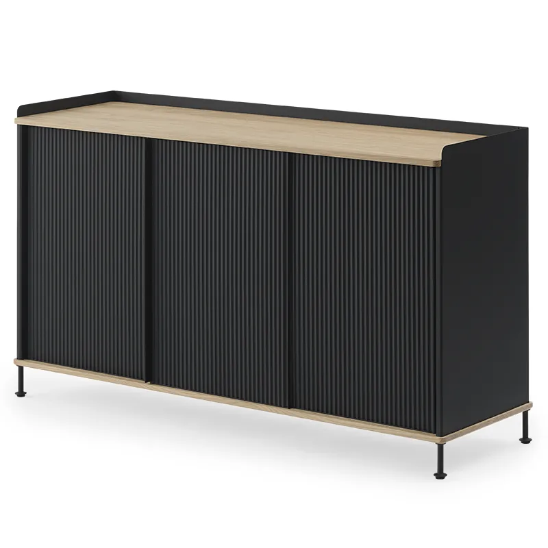 Muuto, Enfold Anrichte 148 x 45 cm - oiled oak Anthracite Black