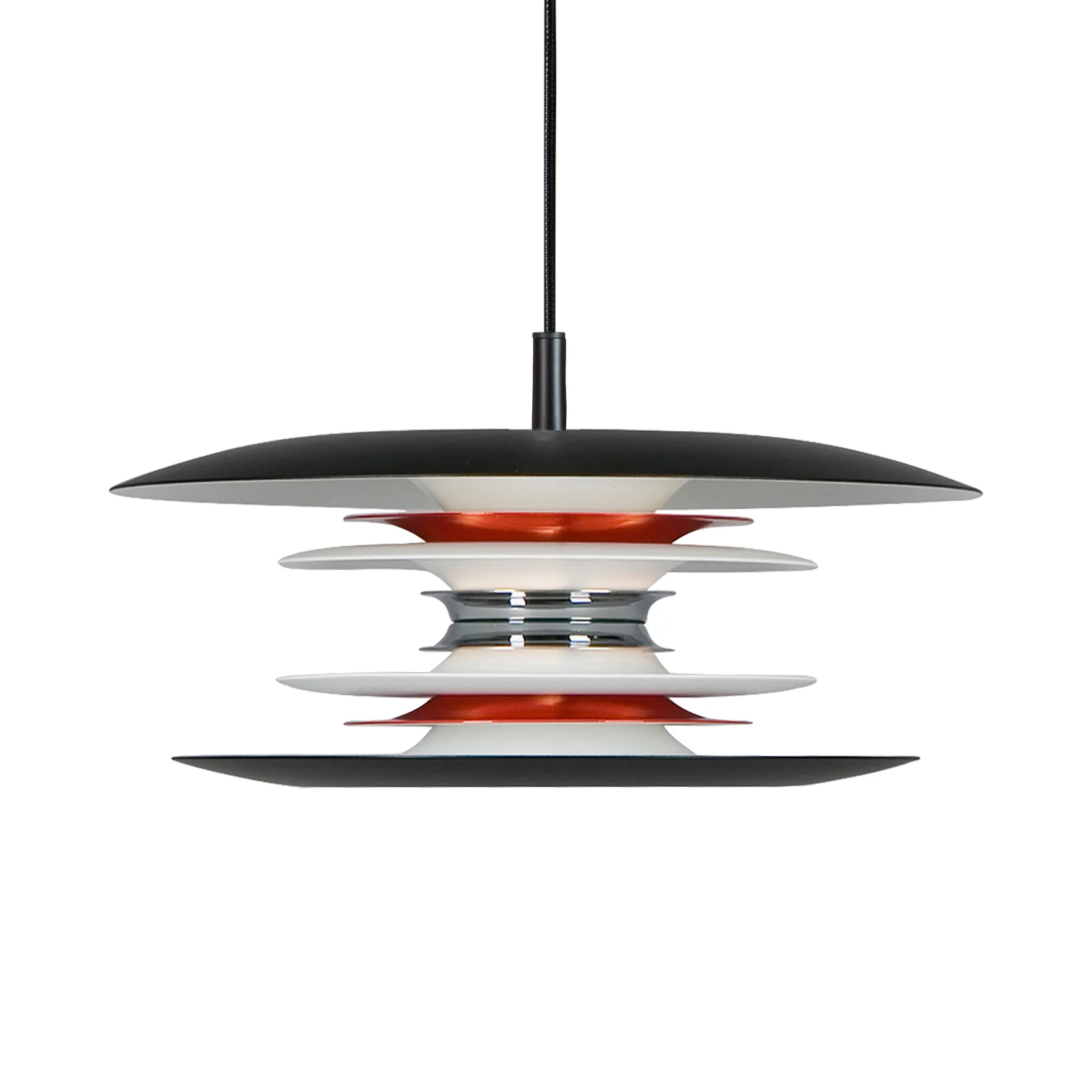 Belid, Diablo Pendelleuchte D300 Matt Schwarz/Blaurot G9 Inkl Leuchtmittel