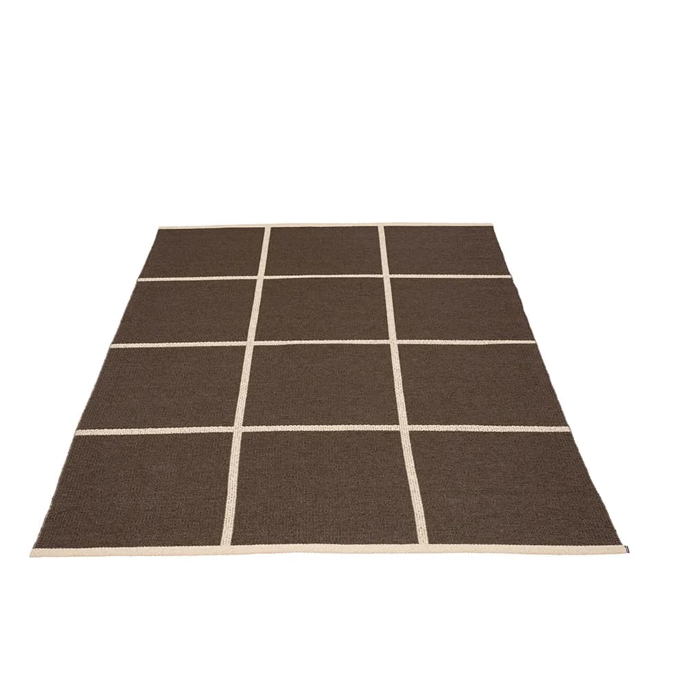 Pappelina, Gewebter Teppich Criss Dark Brown 180x260 cm