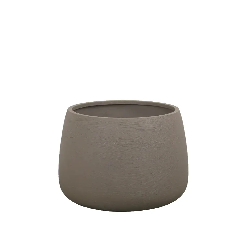Cane-line, Soil topf rund mittel Taupe structure, fiberglas