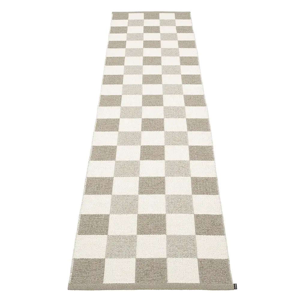 Pappelina, Pix Teppich 70x300 cm Dark Linen/Vanilla/Linen