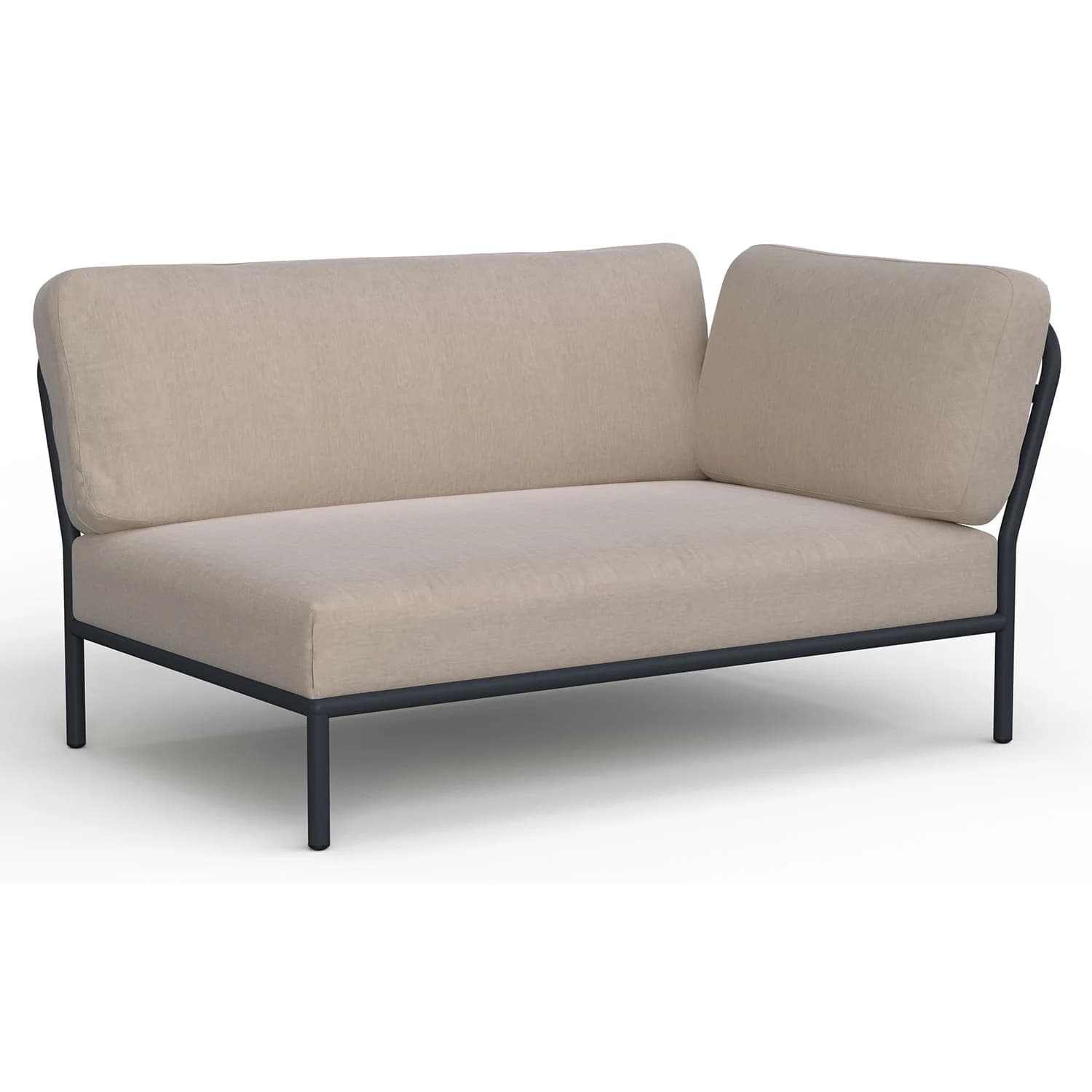 Houe, Level lounge sofa ash heritage rechts ecke aluminium