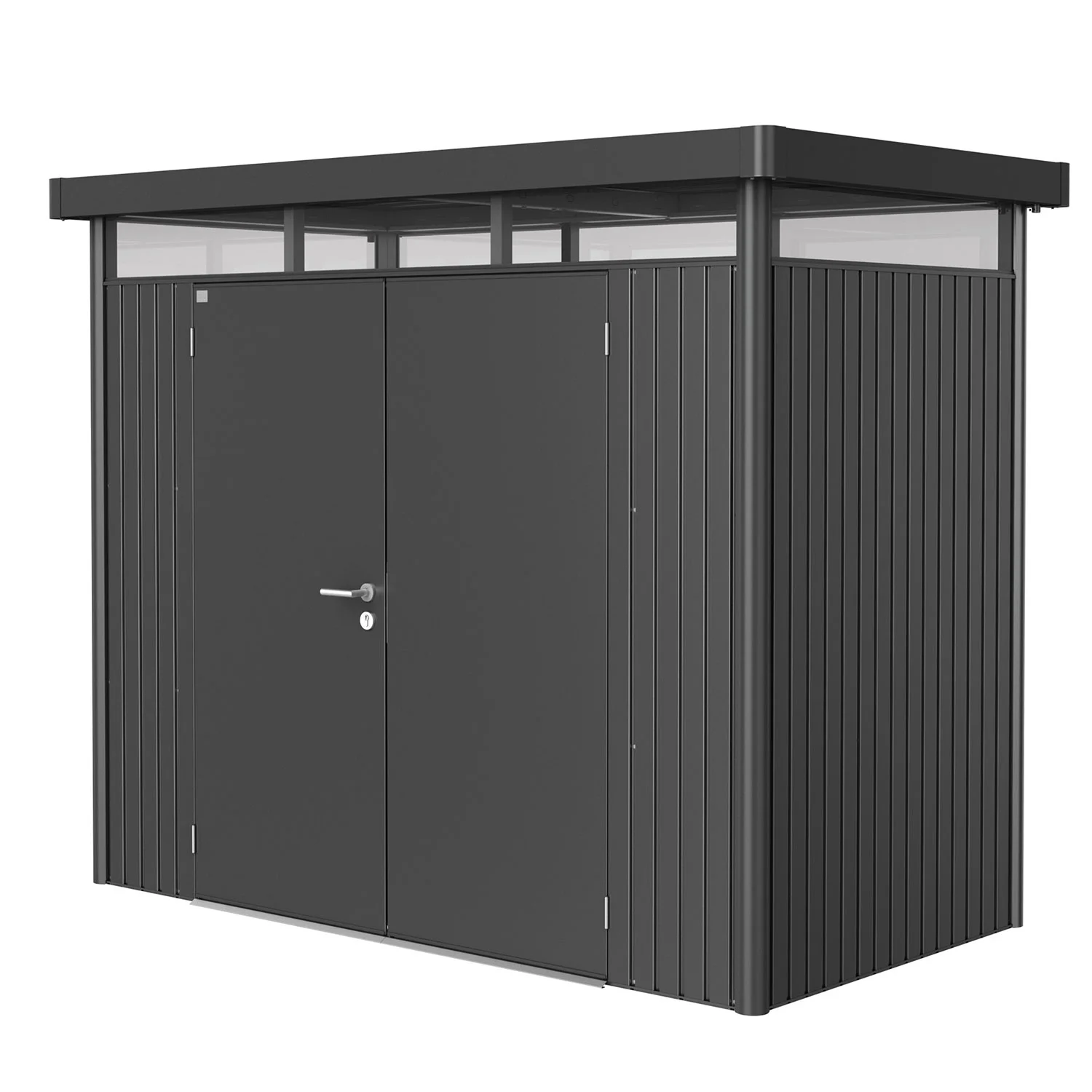 Biohort, Highline Gerätehaus Doppeltür Größe h1 metallic dunkelgrau Biohort