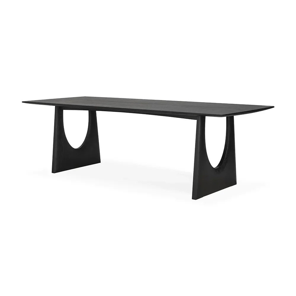 Ethnicraft, Geometrischer Esstisch 100x250 cm Schwarze Eiche