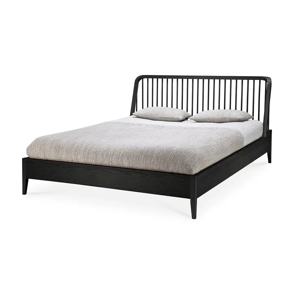 Ethnicraft, Spindel Bettrahmen 180x200 cm Eiche Schwarz