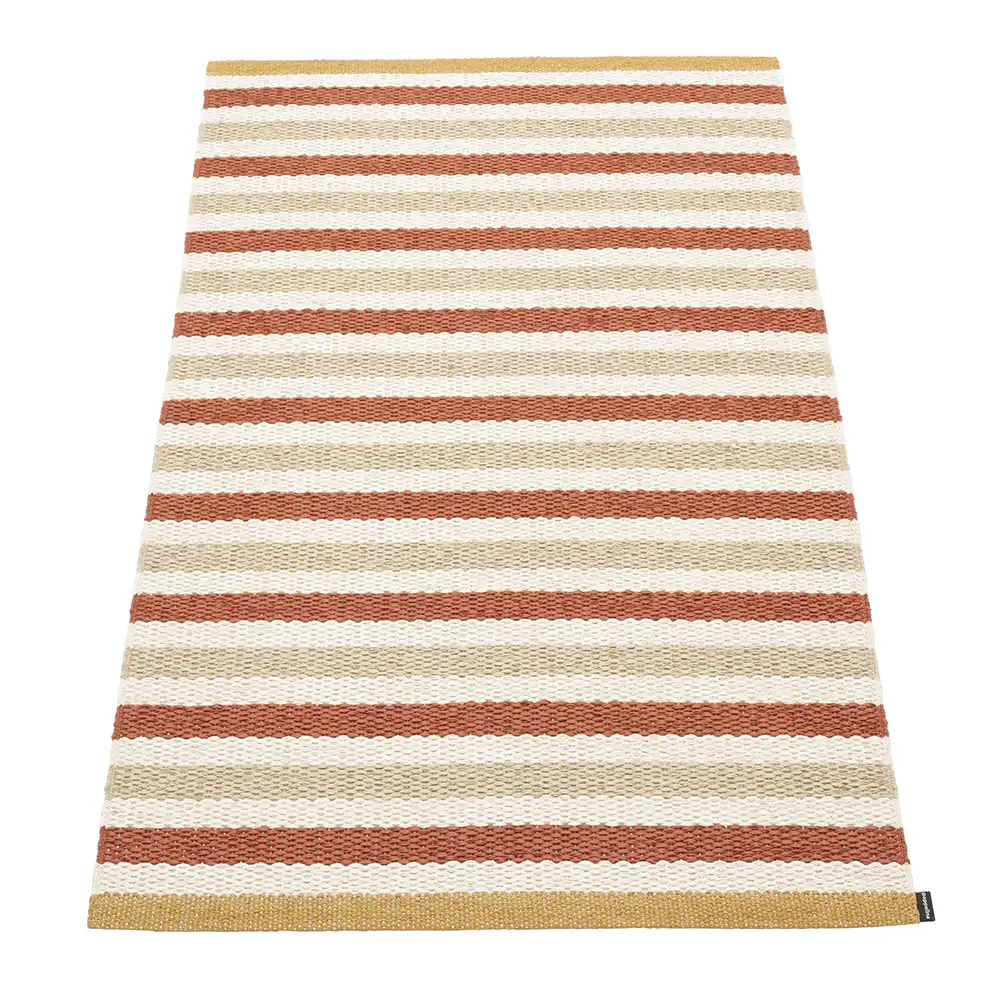 Pappelina, Teo Teppich 70x120 cm Brick/Beige/Vanilla