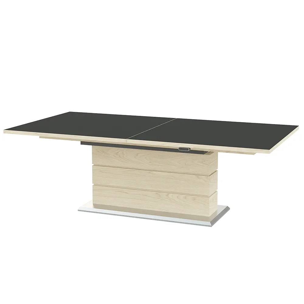Skovby, Sm30 Esstisch 100X200-280 Cm Eiche weiß geölt / Laminat schwarz
