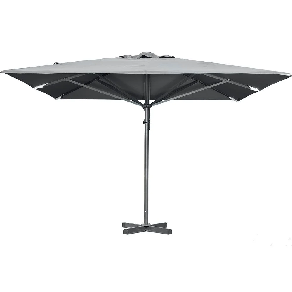 Brafab, Paris Aluminium Sonnenschirm 400x400 cm grau / grau