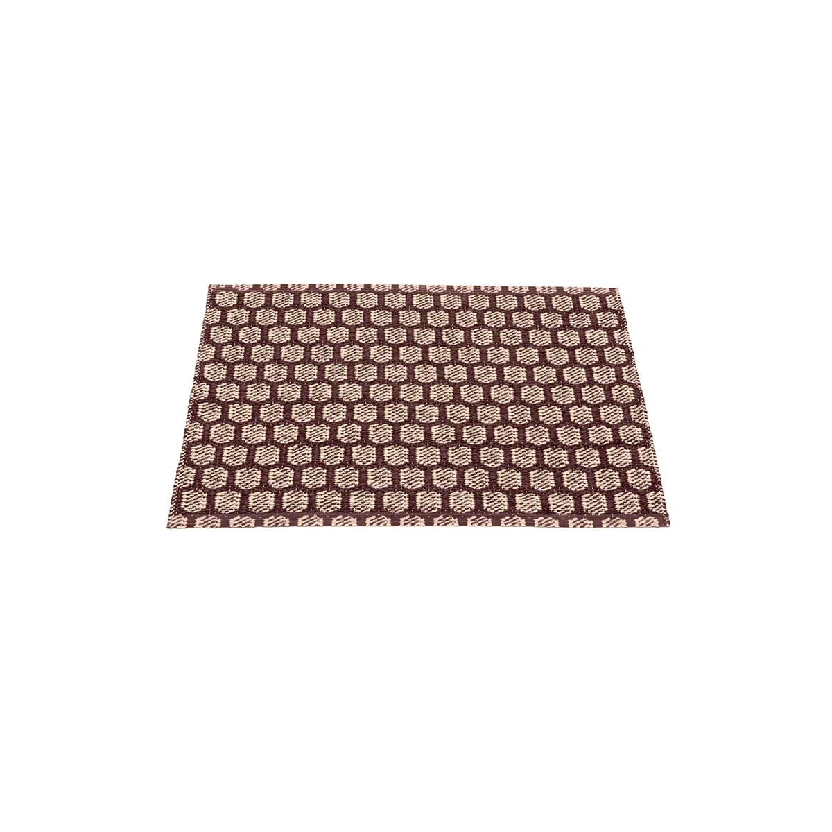 Pappelina, Wendbarer Kunststoffteppich MIMI Burgundy/Cream 70x50 cm