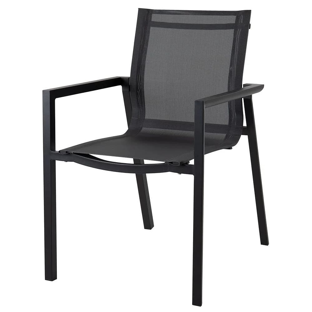 Brafab, Delia Stapelstuhl schwarz/textilene