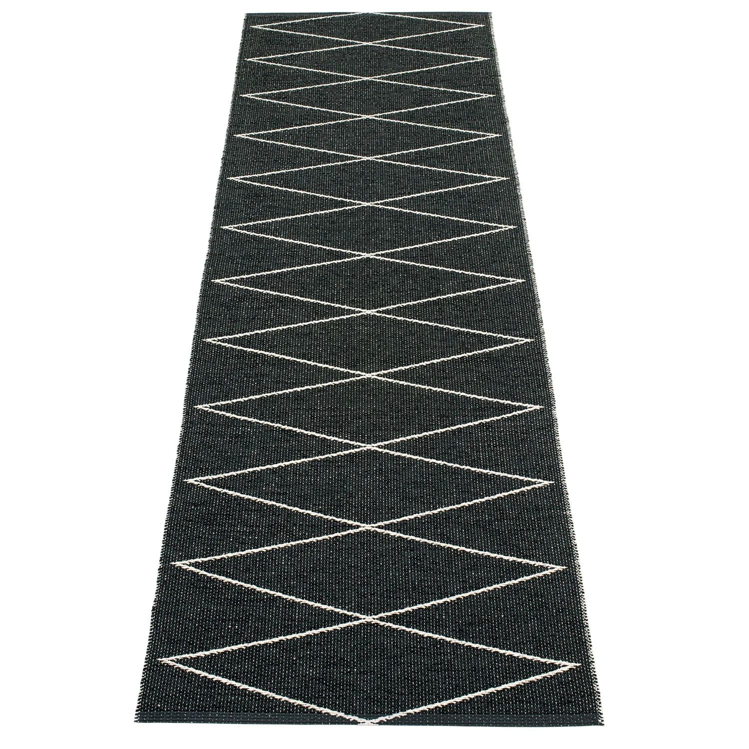 Pappelina, Max Teppich 70x240 cm black / vanilla