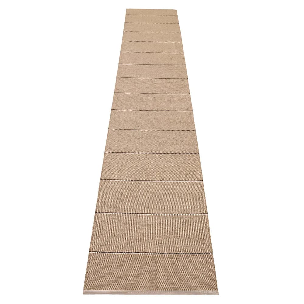 Pappelina, Lea teppich Potato/Dark Brown/Vanilla 70 x 375 cm