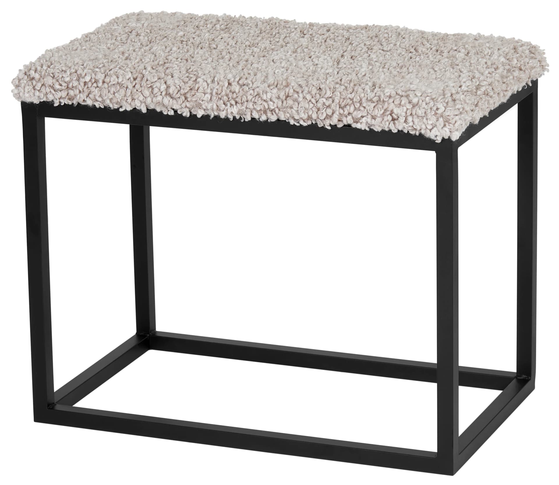 Skinnwille, Palle Bank 60x35 cm Sand/Black