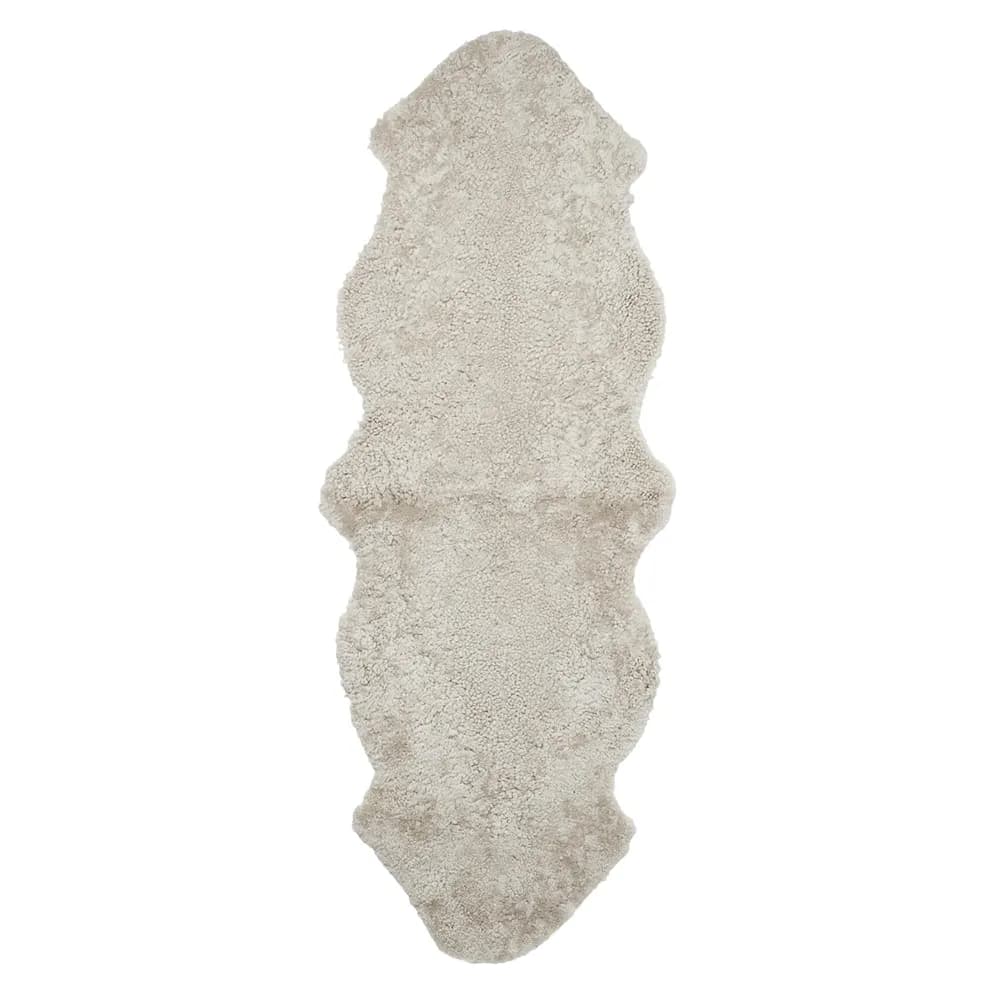 Skinnwille, Curly Schafsfell doppelt 60x180 cm Sand