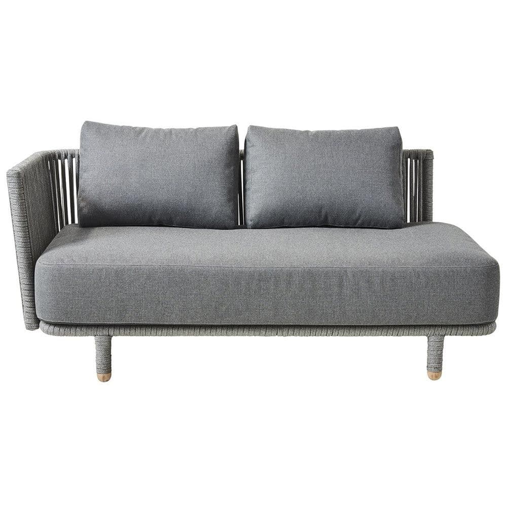 Cane-line, Moments 2 Pers. Sofa Rechtes Modul inkl. Grau Airto