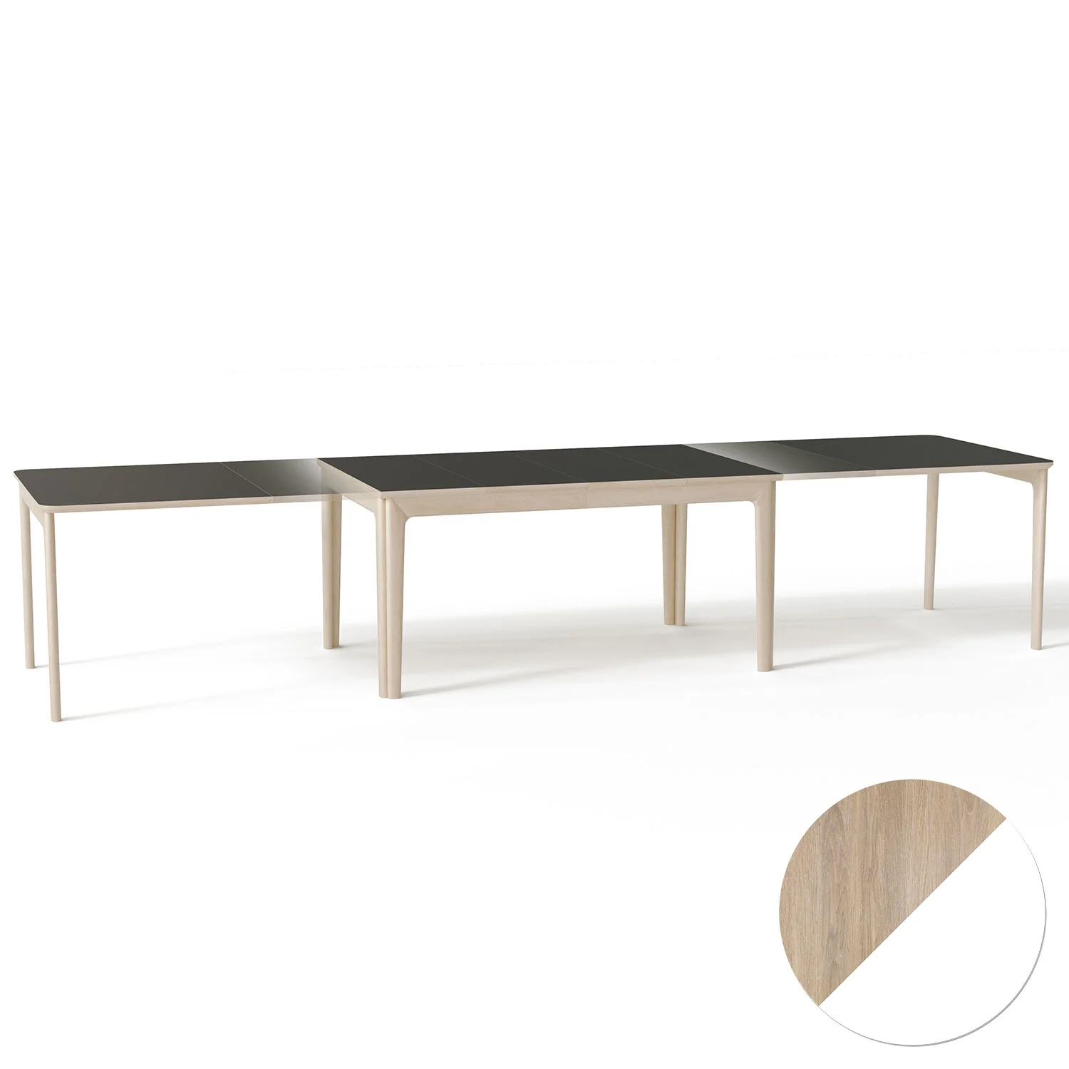 Skovby, Sm26 Tisch Eiche Weißöl/Weißlaminat 155-308/359X101X74Cm