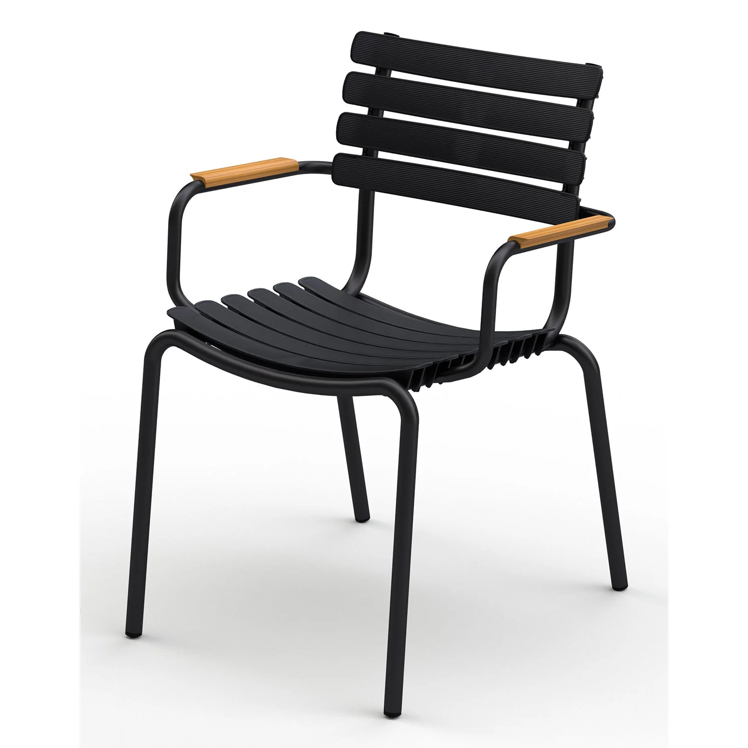 Houe, ReCLIPS Dining Chair Schwarz/Schwarz Aluminium Bambus