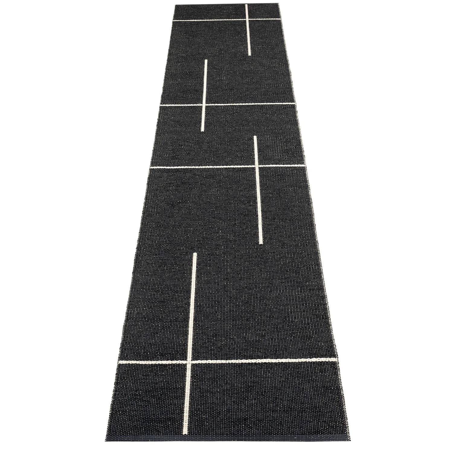 Pappelina, Fred Teppich 70x360 cm black / vanilla