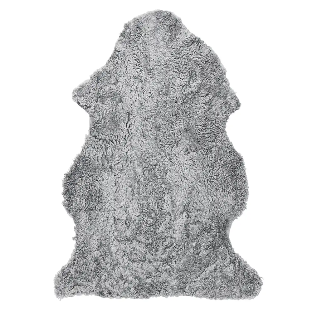 Skinnwille, Curly Schafsfell 60x95 cm Anthrazit Silber