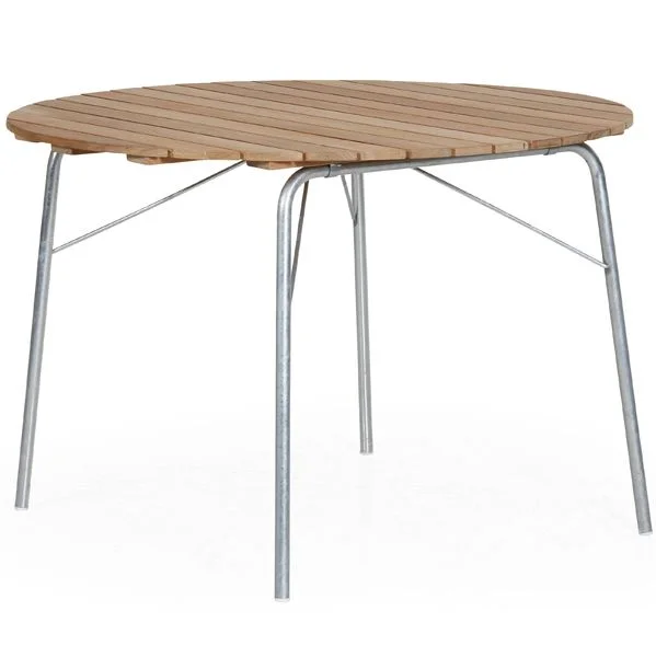 Brafab, 56:an Esstisch 110 cm verzinkt/ Teak