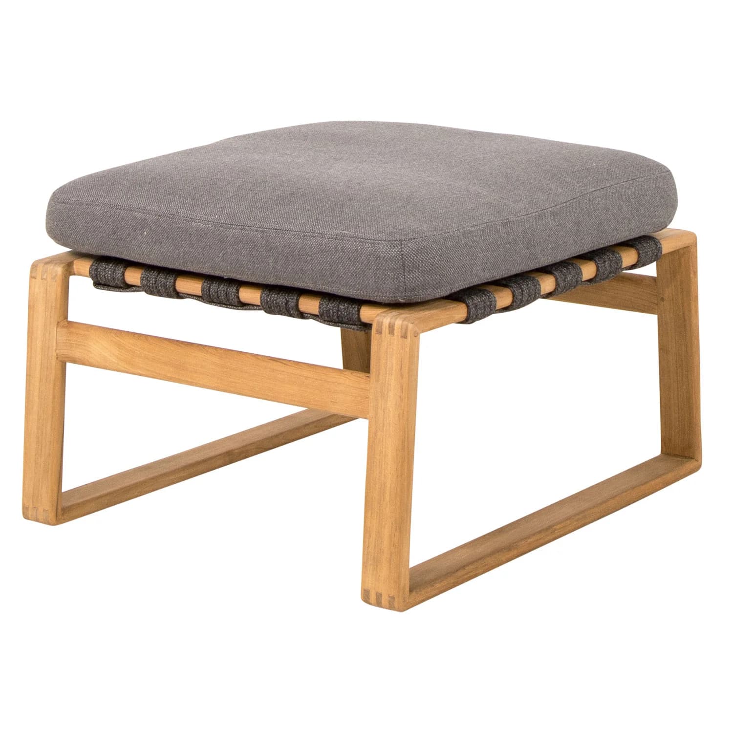 Cane-line, Endless Fußhocker Teak inkl. Cane Line Airtouch Dyna grau