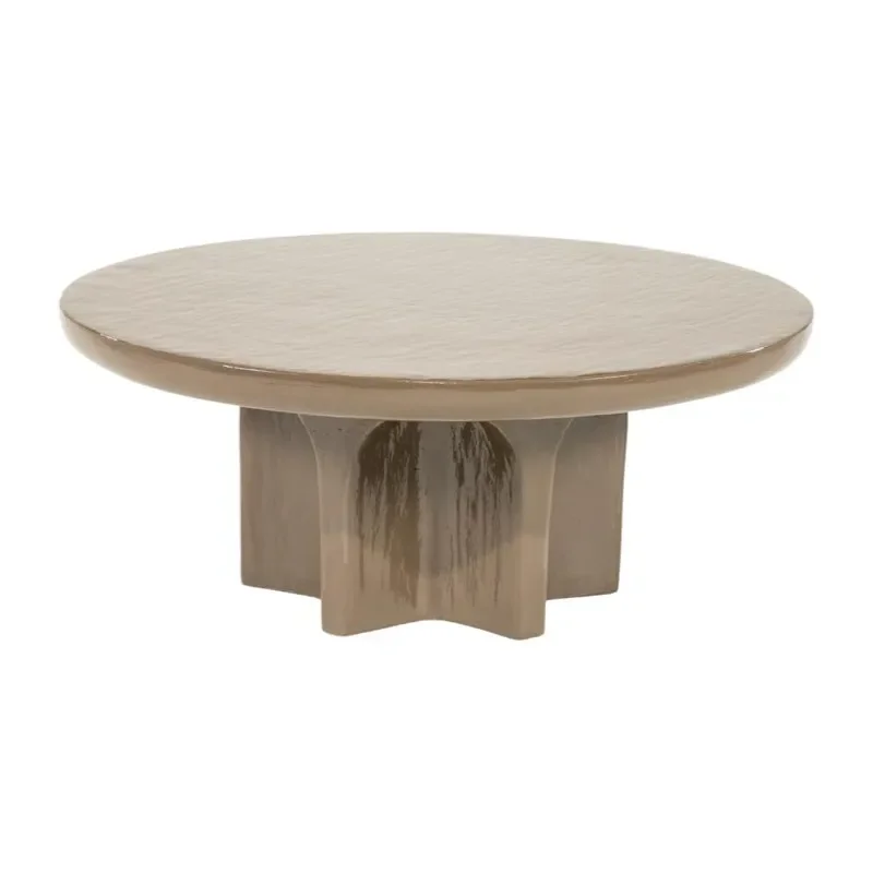 By-Boo, Circolo large Couchtisch 80x80x32 cm Eisen braun